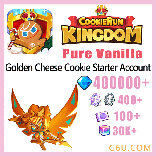 Cookie Run: Kingdom Golden Cheese Cookie+High Rarity Cookies Starter Account(Pure Vanilla)