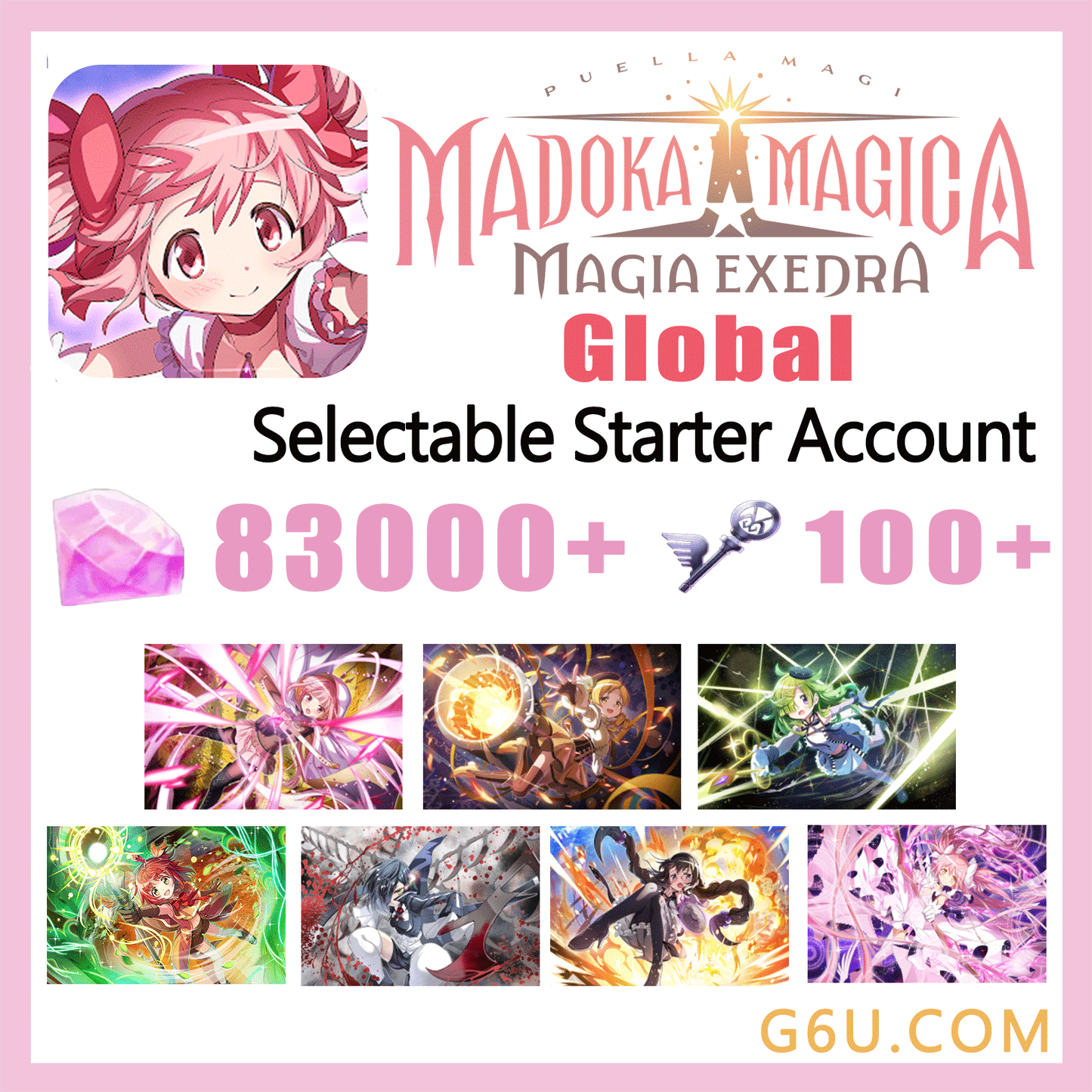 Puella Magi Madoka Magica Magia Exedra Selectable Starter Account ( Global  )
