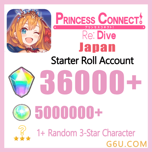 Princess Connect Re:Dive Starter Reroll Account (Japan)