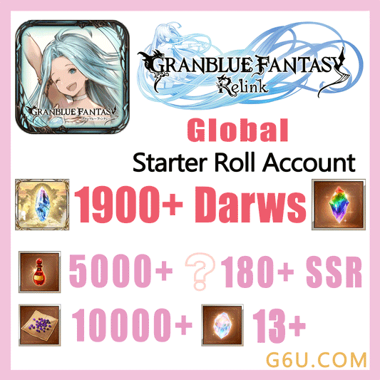 Granblue Fantasy GBF Spark 1900+ Draws Starter Reroll Account（Global）
