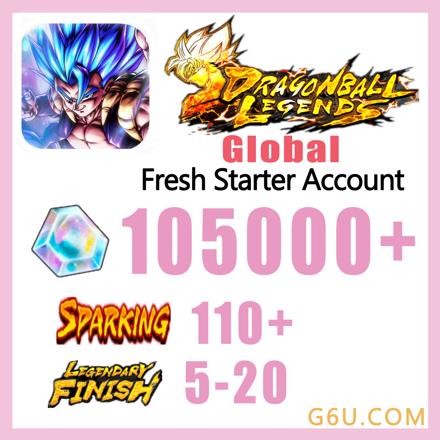 DRAGON BALL LEGENDS Fresh Starter Account ( Global | Android )