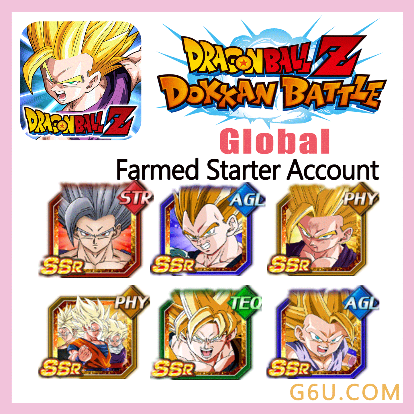 DRAGON BALL Z DOKKAN BATTLE Farmed Starter Account ( Global )