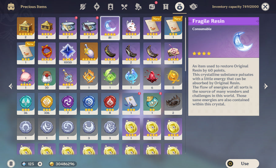 Genshin lmpact Full Destiny Seat Skirk Premium Account(America)