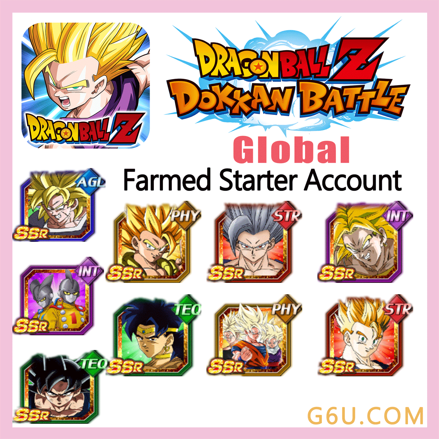 DRAGON BALL Z DOKKAN BATTLE Farmed Starter Account ( Global )