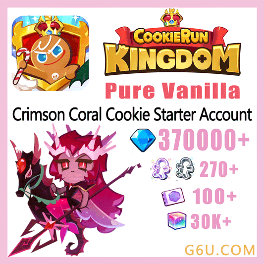 Cookie Run: Kingdom Crimson Coral Cookie+High Rarity Cookies Starter Account (Pure Vanilla)