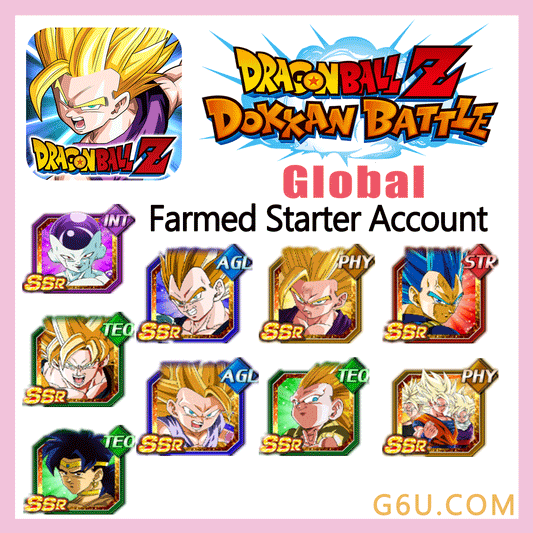 DRAGON BALL Z DOKKAN BATTLE Farmed Starter Account ( Global )
