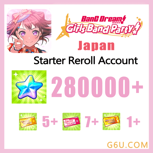 BanG Dream Girls Band Party Bandori Starter Reroll Account (Japan)