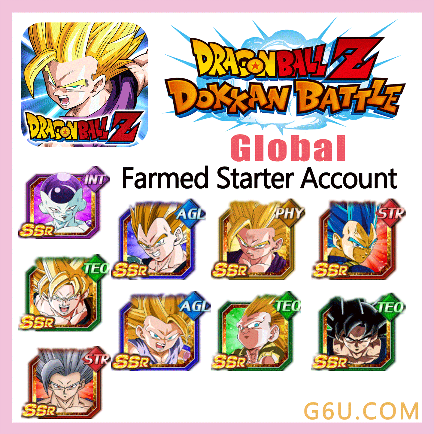 DRAGON BALL Z DOKKAN BATTLE Farmed Starter Account ( Global )