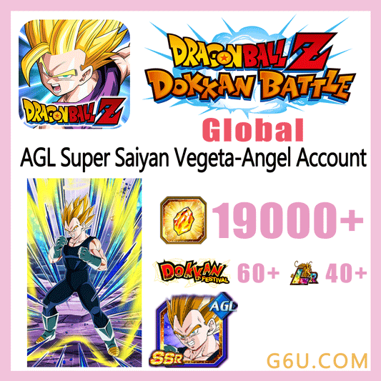 DRAGON BALL Z DOKKAN BATTLE AGL Super Saiyan Vegeta (Angel) Farmed Starter Account ( Global )