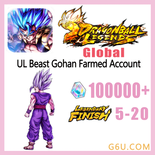 DRAGON BALL LEGENDS UL Beast Gohan Farmed Starter Account ( Global )