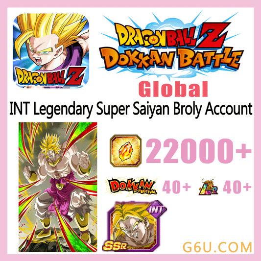 DRAGON BALL Z DOKKAN BATTLE INT Legendary Super Saiyan Broly Farmed Starter Account ( Global  )