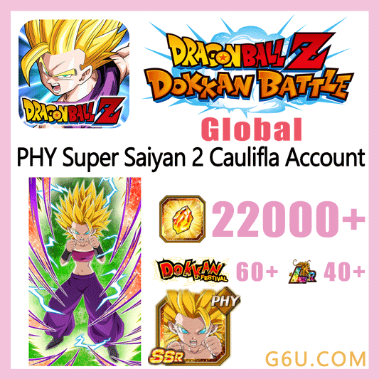 DRAGON BALL Z DOKKAN BATTLE PHY Super Saiyan 2 Caulifla Farmed Starter Account ( Global )