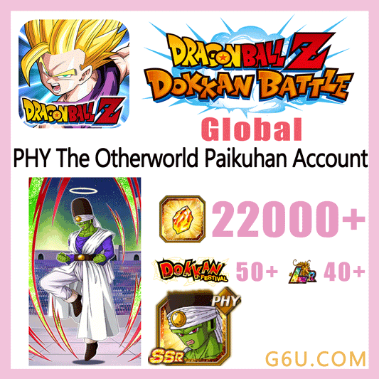 DRAGON BALL Z DOKKAN BATTLE PHY The Otherworld Paikuhan Farmed Starter Account ( Global )