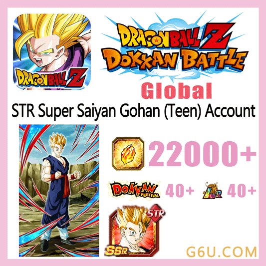 DRAGON BALL Z DOKKAN BATTLE STR Super Saiyan Gohan (Teen) Farmed Starter Account ( Global  )