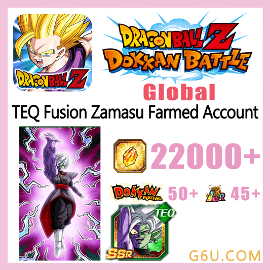 DRAGON BALL Z DOKKAN BATTLE TEQ Fusion Zamasu Farmed Starter Account ( Global )  TEQ Fusion Zamasu