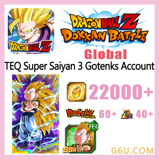 DRAGON BALL Z DOKKAN BATTLE TEQ Super Saiyan 3 Gotenks Farmed Starter Account ( Global )