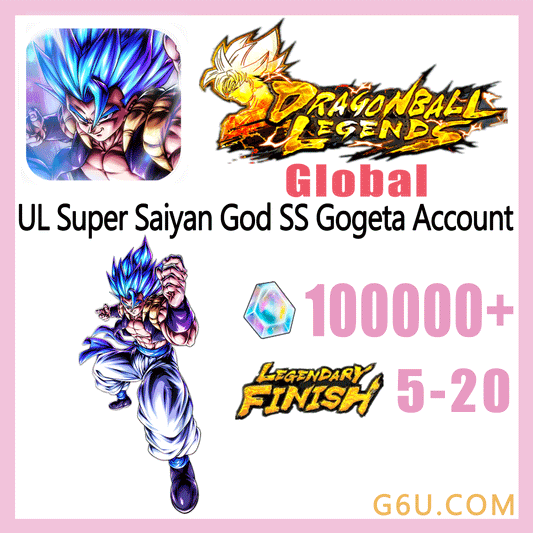 DRAGON BALL LEGENDS UL Super Saiyan God SS Gogeta Farmed Starter Account ( Global )