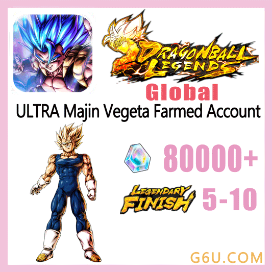 DRAGON BALL LEGENDS ULTRA Majin Vegeta Farmed Starter Account ( Global)