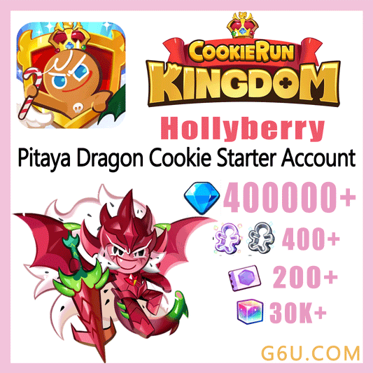 Cookie Run: Kingdom Pitaya Dragon Cookie + High Rarity Cookies Starter Reroll Account (Hollyberry)