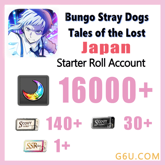 Bungo Stray Dogs: Tales of the Lost Starter Reroll Account（Japan）