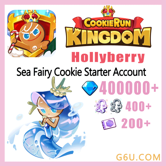Cookie Run: Kingdom Sea Fairy Cookie + Random High Rarity Cookie Starter Account (Hollyberry)