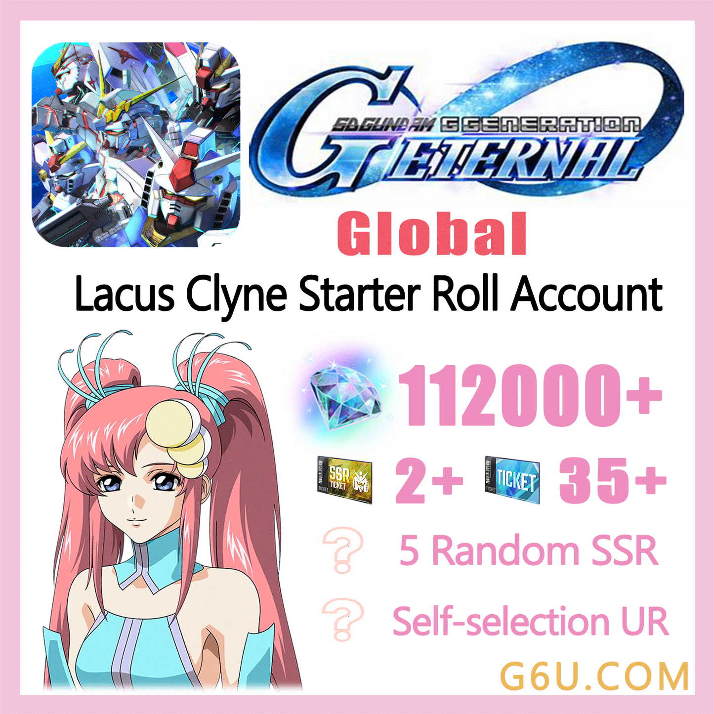 SD Gundam Generation ETERNAL Lacus Clyne Starter Roll Account（Global）