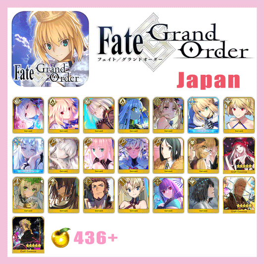 FGO Fate/Grand Order 5 B5 +3 B2 Character Premium Account(Japan)