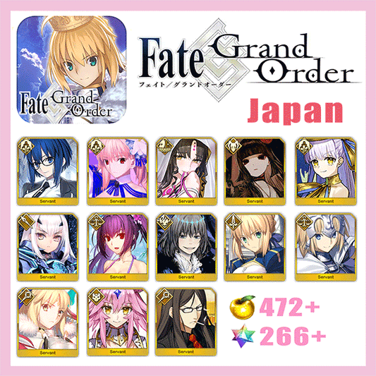 FGO Fate/Grand Order 5 B5 Character Premium Account(Japan)