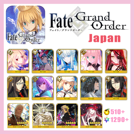 FGO Fate/Grand Order 5 B5 Character Premium Account(Japan)